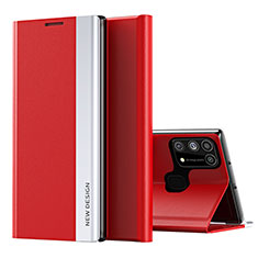 Coque Portefeuille Livre Cuir Etui Clapet QH1 pour Samsung Galaxy M31 Rouge