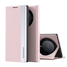 Coque Portefeuille Livre Cuir Etui Clapet QH2 pour Huawei Honor X9a 5G Or Rose
