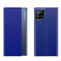 Coque Portefeuille Livre Cuir Etui Clapet QH2 pour Samsung Galaxy A22 4G Bleu