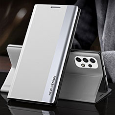 Coque Portefeuille Livre Cuir Etui Clapet QH2 pour Samsung Galaxy A23 5G Blanc