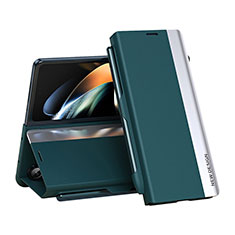 Coque Portefeuille Livre Cuir Etui Clapet QH2 pour Samsung Galaxy Z Fold5 5G Vert