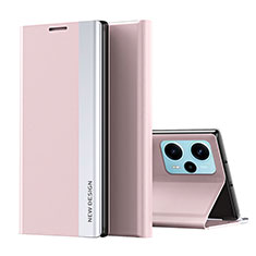 Coque Portefeuille Livre Cuir Etui Clapet QH2 pour Xiaomi Redmi Note 12 Turbo 5G Or Rose