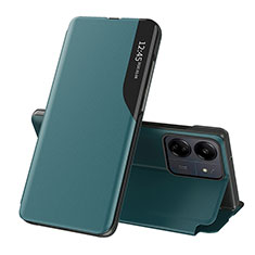 Coque Portefeuille Livre Cuir Etui Clapet QH3 pour Xiaomi Poco C65 Vert