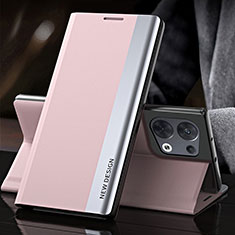 Coque Portefeuille Livre Cuir Etui Clapet QH4 pour Xiaomi Redmi Note 13 5G Or Rose