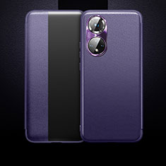 Coque Portefeuille Livre Cuir Etui Clapet QK1 pour Huawei Honor 50 5G Violet