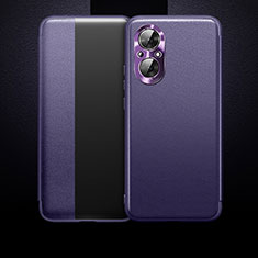 Coque Portefeuille Livre Cuir Etui Clapet QK1 pour Huawei Nova 9 SE Violet