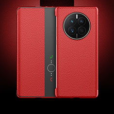 Coque Portefeuille Livre Cuir Etui Clapet QK3 pour Huawei Mate 50E Rouge