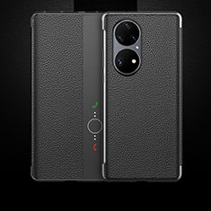 Coque Portefeuille Livre Cuir Etui Clapet QK3 pour Huawei P50 Noir