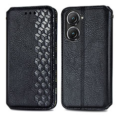 Coque Portefeuille Livre Cuir Etui Clapet S01D pour Asus Zenfone 9 Noir