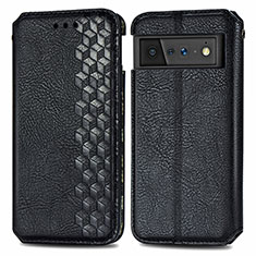 Coque Portefeuille Livre Cuir Etui Clapet S01D pour Google Pixel 6 5G Noir