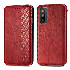 Coque Portefeuille Livre Cuir Etui Clapet S01D pour Huawei Honor 10X Lite Rouge