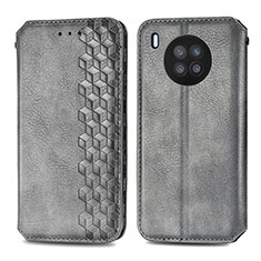 Coque Portefeuille Livre Cuir Etui Clapet S01D pour Huawei Honor 50 Lite Gris