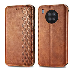 Coque Portefeuille Livre Cuir Etui Clapet S01D pour Huawei Honor 50 Lite Marron