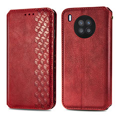 Coque Portefeuille Livre Cuir Etui Clapet S01D pour Huawei Honor 50 Lite Rouge