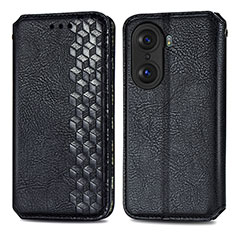 Coque Portefeuille Livre Cuir Etui Clapet S01D pour Huawei Honor 60 Pro 5G Noir