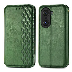 Coque Portefeuille Livre Cuir Etui Clapet S01D pour Huawei Honor 60 Pro 5G Vert