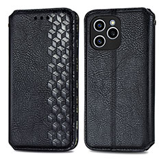 Coque Portefeuille Livre Cuir Etui Clapet S01D pour Huawei Honor 60 SE 5G Noir