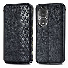 Coque Portefeuille Livre Cuir Etui Clapet S01D pour Huawei Honor 80 5G Noir