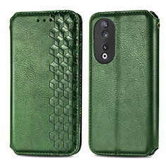 Coque Portefeuille Livre Cuir Etui Clapet S01D pour Huawei Honor 90 5G Vert