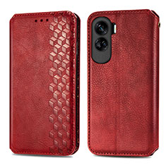 Coque Portefeuille Livre Cuir Etui Clapet S01D pour Huawei Honor 90 Lite 5G Rouge