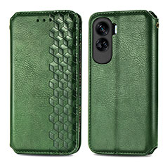 Coque Portefeuille Livre Cuir Etui Clapet S01D pour Huawei Honor 90 Lite 5G Vert