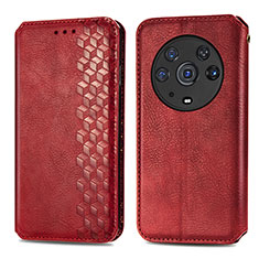 Coque Portefeuille Livre Cuir Etui Clapet S01D pour Huawei Honor Magic3 Pro 5G Rouge