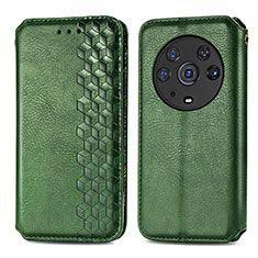 Coque Portefeuille Livre Cuir Etui Clapet S01D pour Huawei Honor Magic3 Pro 5G Vert