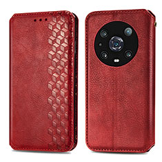 Coque Portefeuille Livre Cuir Etui Clapet S01D pour Huawei Honor Magic4 Pro 5G Rouge