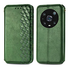 Coque Portefeuille Livre Cuir Etui Clapet S01D pour Huawei Honor Magic4 Pro 5G Vert