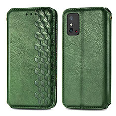 Coque Portefeuille Livre Cuir Etui Clapet S01D pour Huawei Honor X10 Max 5G Vert