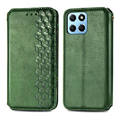 Coque Portefeuille Livre Cuir Etui Clapet S01D pour Huawei Honor X6 5G Vert