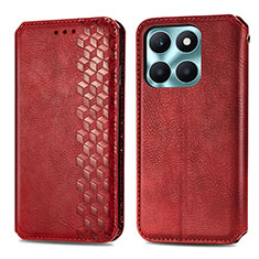 Coque Portefeuille Livre Cuir Etui Clapet S01D pour Huawei Honor X6a Rouge