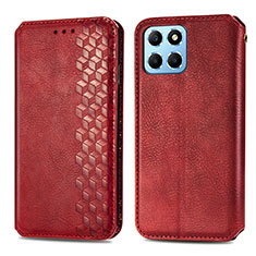 Coque Portefeuille Livre Cuir Etui Clapet S01D pour Huawei Honor X6S Rouge