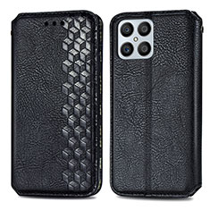 Coque Portefeuille Livre Cuir Etui Clapet S01D pour Huawei Honor X8 4G Noir