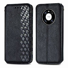 Coque Portefeuille Livre Cuir Etui Clapet S01D pour Huawei Mate 40 Noir