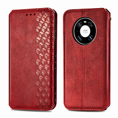 Coque Portefeuille Livre Cuir Etui Clapet S01D pour Huawei Mate 40 Pro Rouge