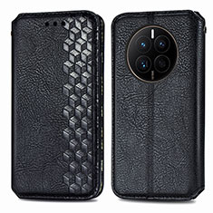 Coque Portefeuille Livre Cuir Etui Clapet S01D pour Huawei Mate 50 Noir