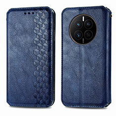 Coque Portefeuille Livre Cuir Etui Clapet S01D pour Huawei Mate 50E Bleu