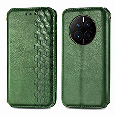 Coque Portefeuille Livre Cuir Etui Clapet S01D pour Huawei Mate 50E Vert