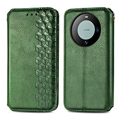 Coque Portefeuille Livre Cuir Etui Clapet S01D pour Huawei Mate 60 Pro Vert