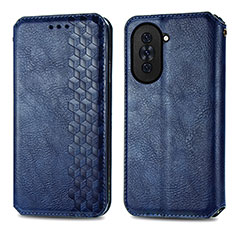 Coque Portefeuille Livre Cuir Etui Clapet S01D pour Huawei Nova 10 Bleu