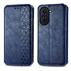 Coque Portefeuille Livre Cuir Etui Clapet S01D pour Huawei Nova 10 Pro Bleu