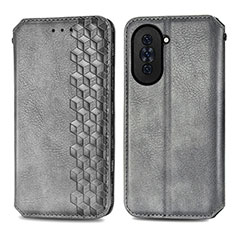 Coque Portefeuille Livre Cuir Etui Clapet S01D pour Huawei Nova 10 Pro Gris