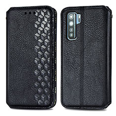 Coque Portefeuille Livre Cuir Etui Clapet S01D pour Huawei Nova 7 SE 5G Noir