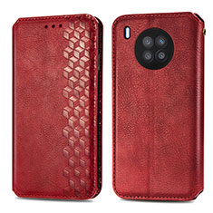 Coque Portefeuille Livre Cuir Etui Clapet S01D pour Huawei Nova 8i Rouge