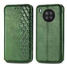 Coque Portefeuille Livre Cuir Etui Clapet S01D pour Huawei Nova 8i Vert