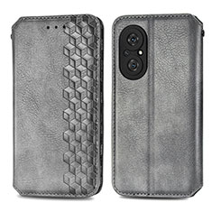 Coque Portefeuille Livre Cuir Etui Clapet S01D pour Huawei Nova 9 SE Gris