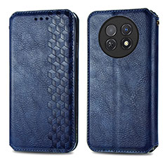 Coque Portefeuille Livre Cuir Etui Clapet S01D pour Huawei Nova Y91 Bleu