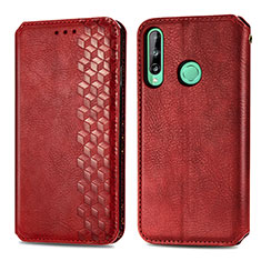 Coque Portefeuille Livre Cuir Etui Clapet S01D pour Huawei P40 Lite E Rouge