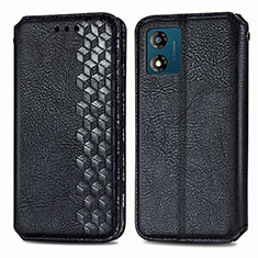 Coque Portefeuille Livre Cuir Etui Clapet S01D pour Motorola Moto E13 Noir